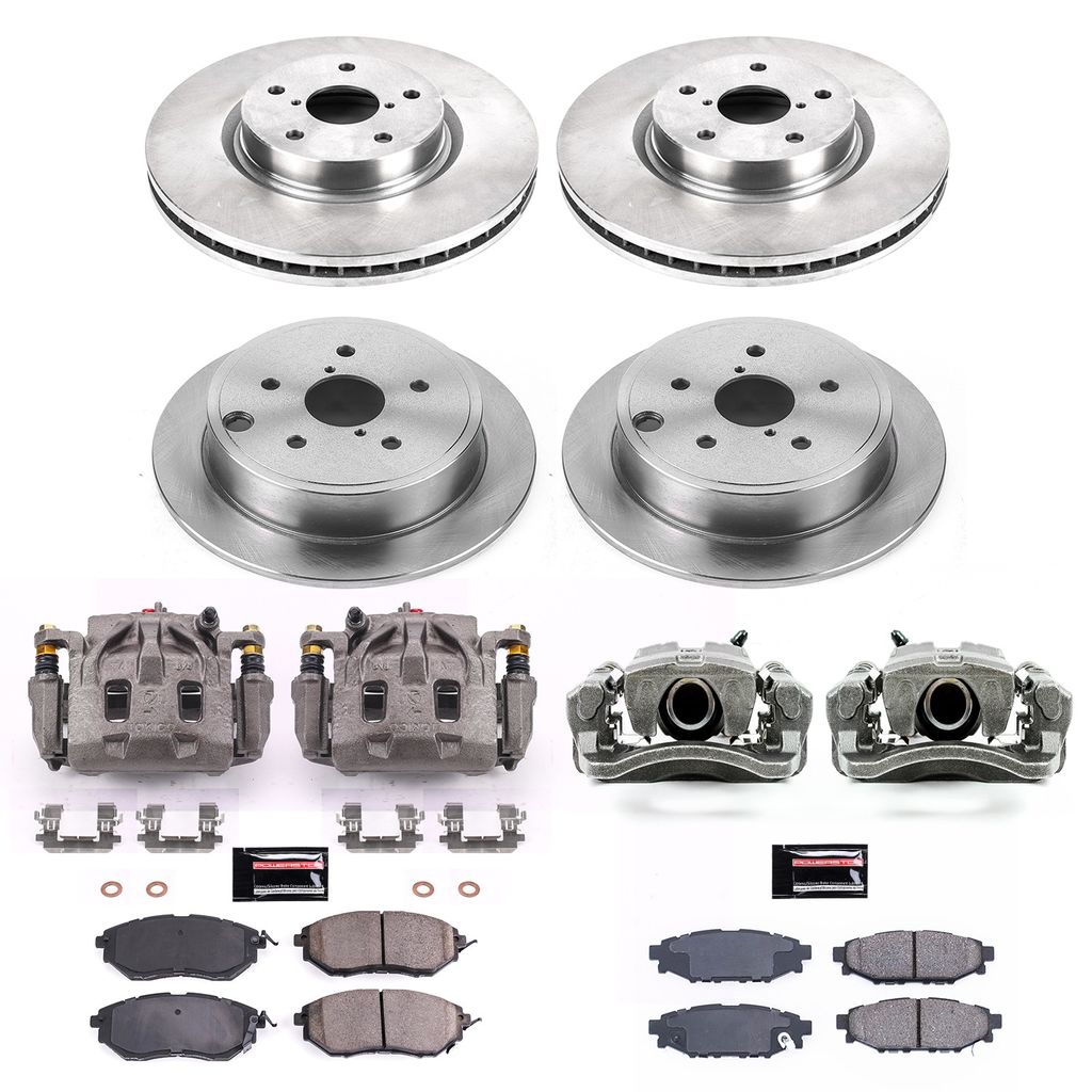 PowerStop KCOE6932 - OE Stock Replacement Brake Pad, Rotor and Caliper Kit