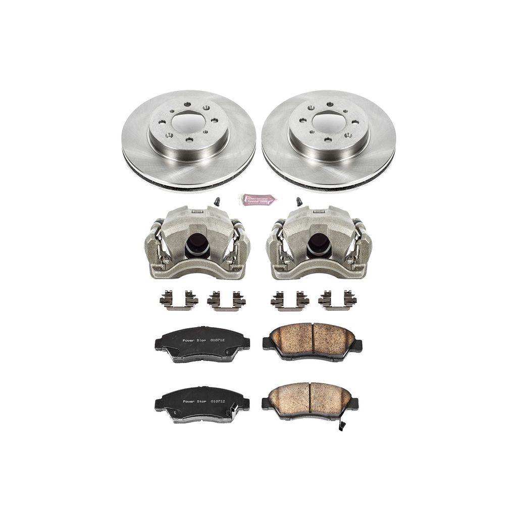 PowerStop KCOE694 - OE Stock Replacement Brake Pad, Rotor and Caliper Kit