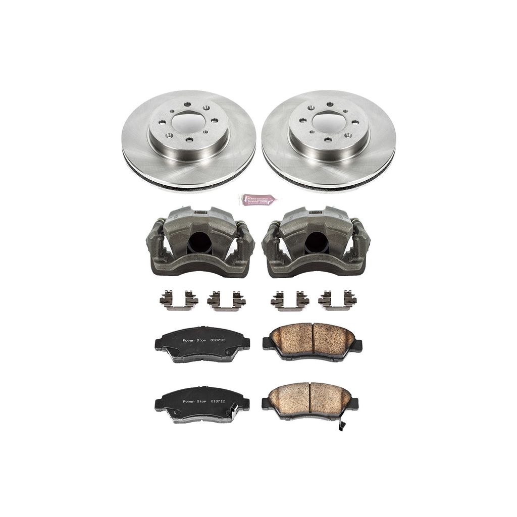 PowerStop KCOE694A - OE Stock Replacement Brake Pad, Rotor and Caliper Kit
