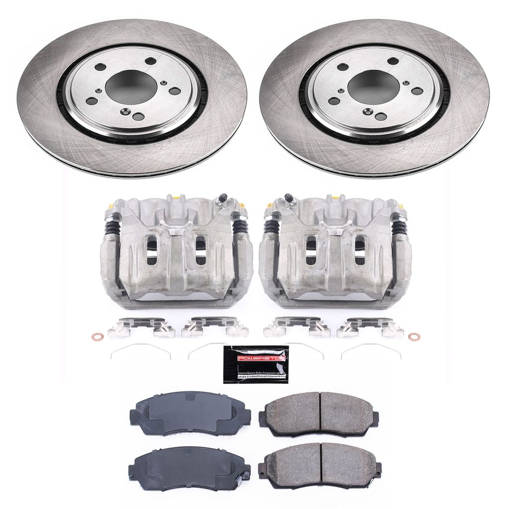PowerStop KCOE6959 - OE Stock Replacement Brake Pad, Rotor and Caliper Kit