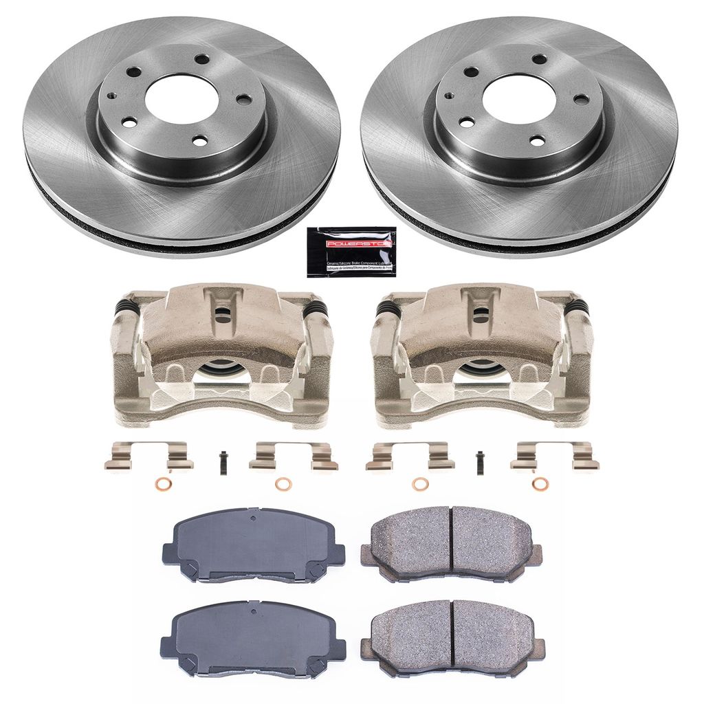 PowerStop KCOE6967 - OE Stock Replacement Brake Pad, Rotor and Caliper Kit