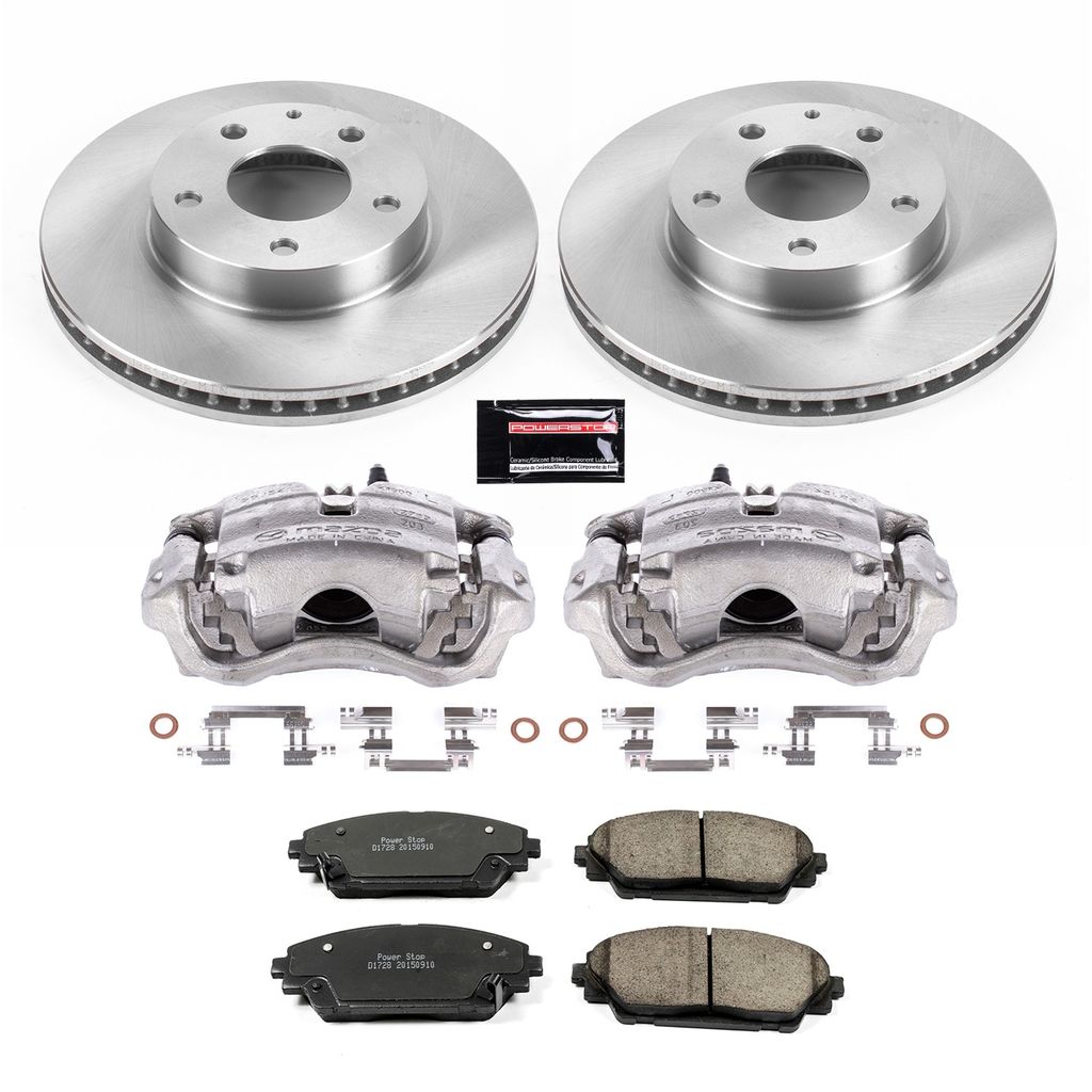 PowerStop KCOE6974 - OE Stock Replacement Brake Pad, Rotor and Caliper Kit