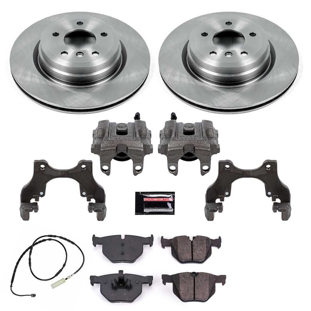 PowerStop KCOE7009 - OE Stock Replacement Brake Pad, Rotor and Caliper Kit