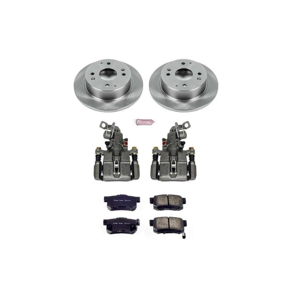 PowerStop KCOE701B - OE Stock Replacement Brake Pad, Rotor and Caliper Kit