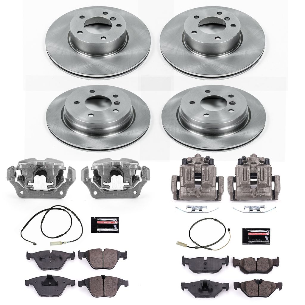 PowerStop KCOE7025 - OE Stock Replacement Brake Pad, Rotor and Caliper Kit