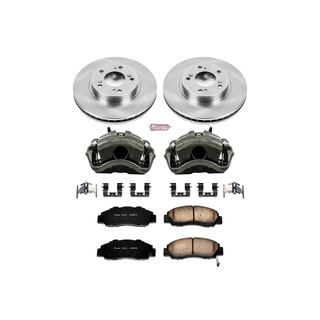 OE Stock Replacement Brake Pad, Rotor and Caliper Kit