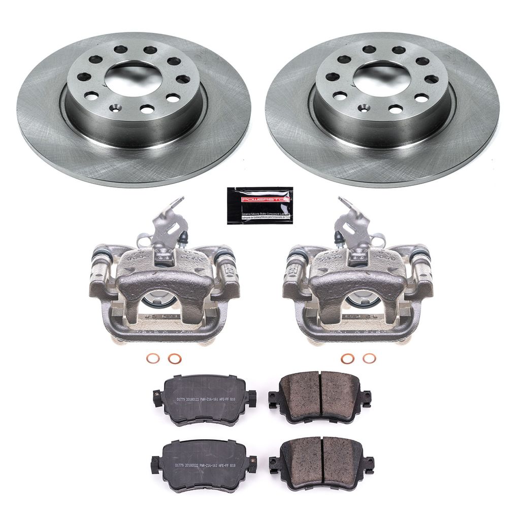 PowerStop KCOE7053 - OE Stock Replacement Brake Pad, Rotor and Caliper Kit