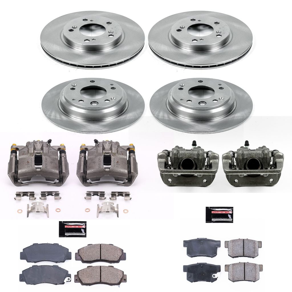 PowerStop KCOE705A - OE Stock Replacement Brake Pad, Rotor and Caliper Kit