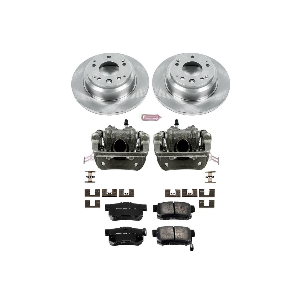 PowerStop KCOE709 - OE Stock Replacement Brake Pad, Rotor and Caliper Kit