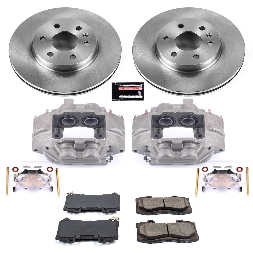 PowerStop KCOE7126 - OE Stock Replacement Brake Pad, Rotor and Caliper Kit
