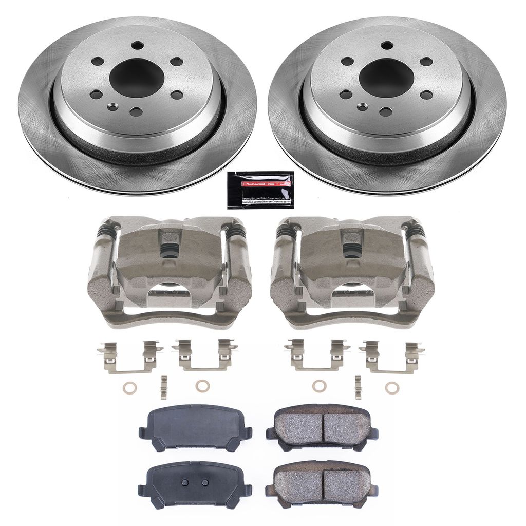 PowerStop KCOE7127 - OE Stock Replacement Brake Pad, Rotor and Caliper Kit