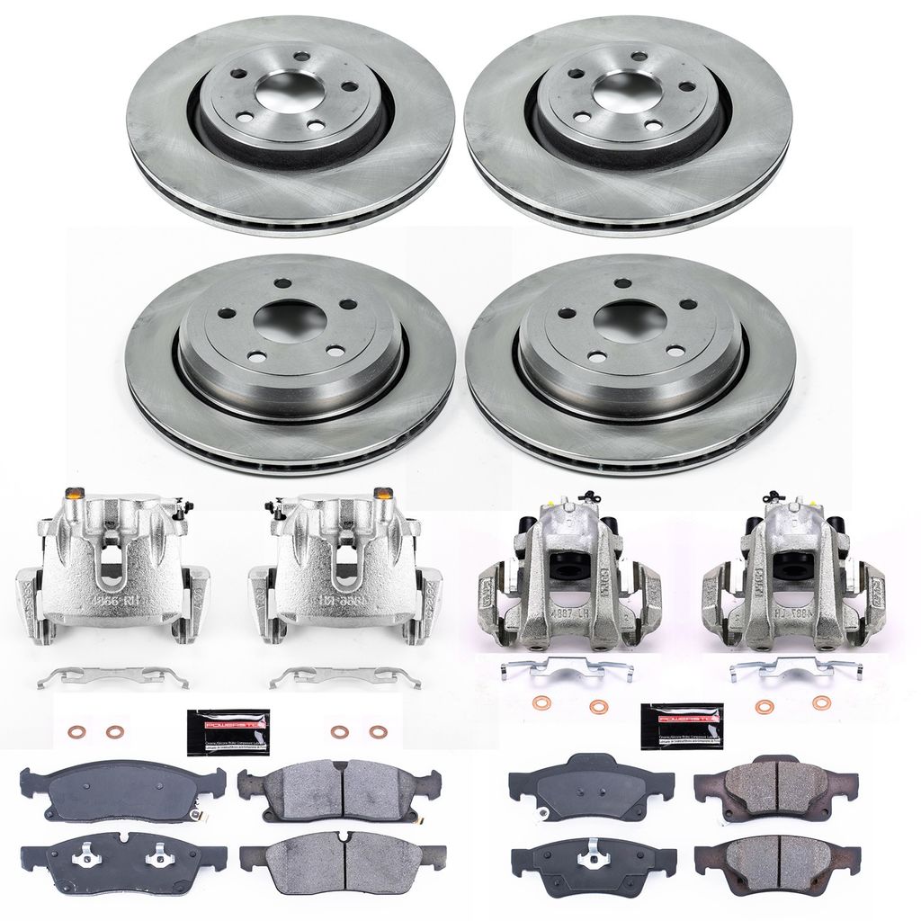 PowerStop KCOE7136 - OE Stock Replacement Brake Pad, Rotor and Caliper Kit