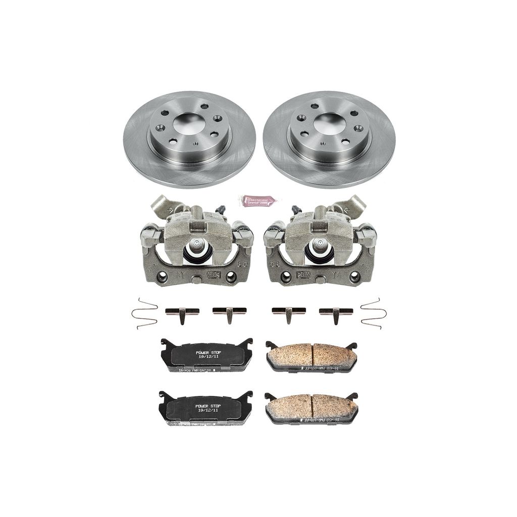 PowerStop KCOE719 - OE Stock Replacement Brake Pad, Rotor and Caliper Kit