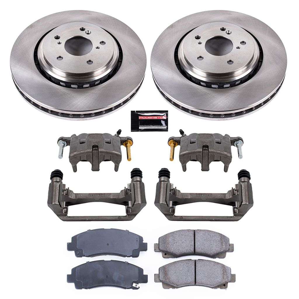 PowerStop KCOE7214 - OE Stock Replacement Brake Pad, Rotor and Caliper Kit