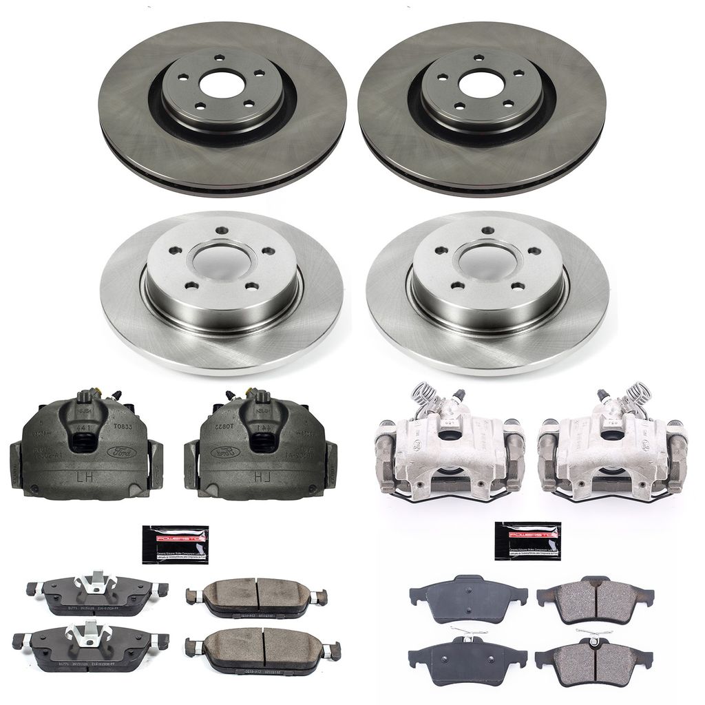 PowerStop KCOE7233 - OE Stock Replacement Brake Pad, Rotor and Caliper Kit