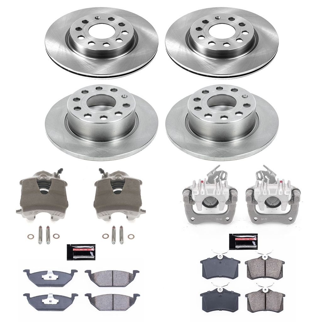 PowerStop KCOE7242 - OE Stock Replacement Brake Pad, Rotor and Caliper Kit