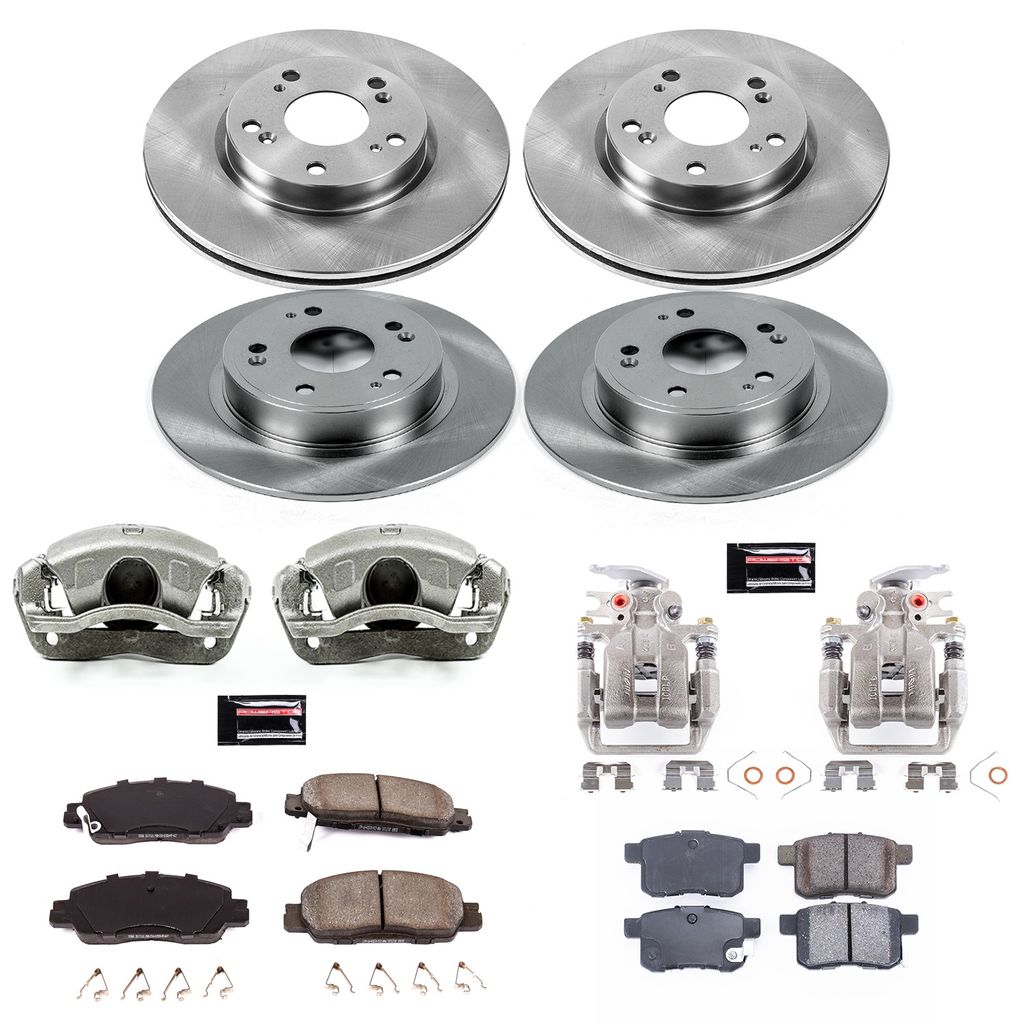 PowerStop KCOE7346 - OE Stock Replacement Brake Pad, Rotor and Caliper Kit