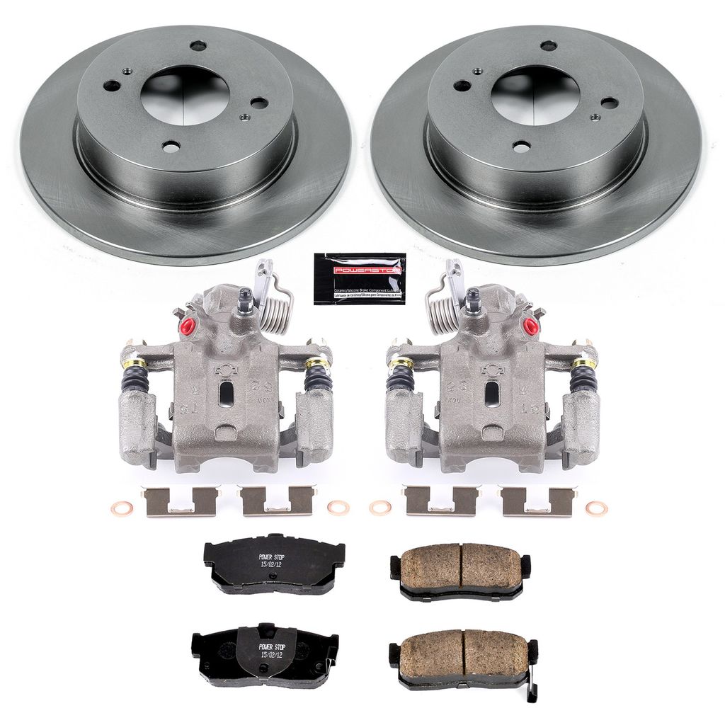 PowerStop KCOE740 - OE Stock Replacement Brake Pad, Rotor and Caliper Kit