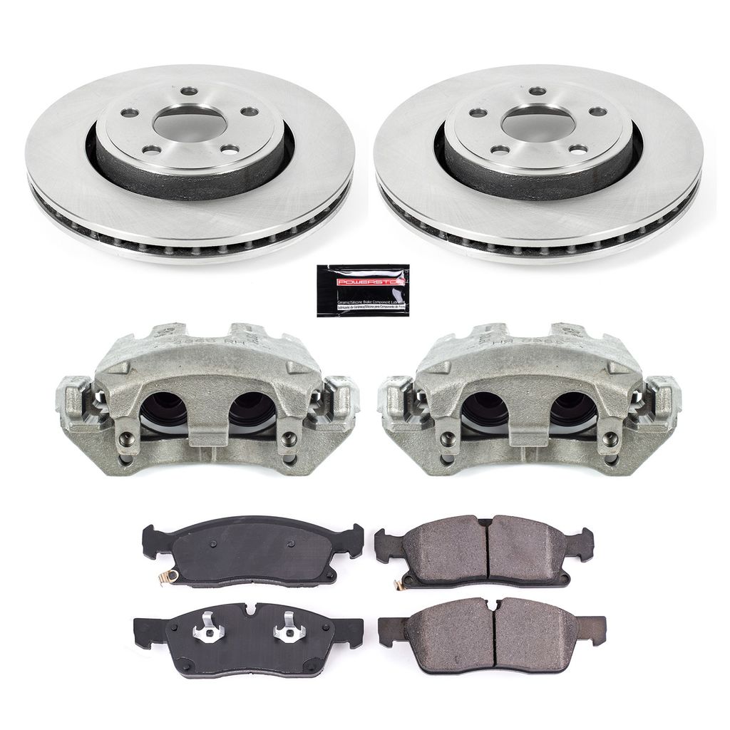 OE Stock Replacement Brake Pad, Rotor and Caliper Kit