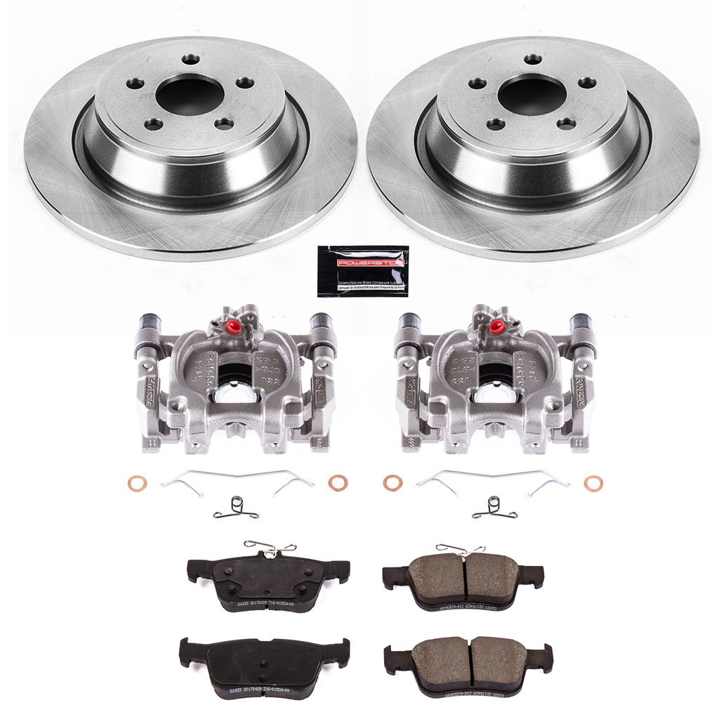 PowerStop KCOE7417 - OE Stock Replacement Brake Pad, Rotor and Caliper Kit
