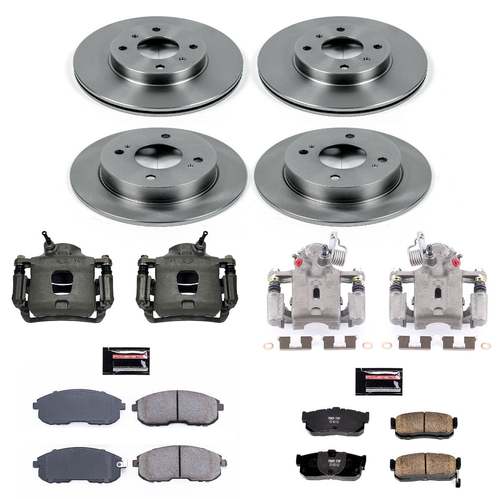 PowerStop KCOE750 - OE Stock Replacement Brake Pad, Rotor and Caliper Kit