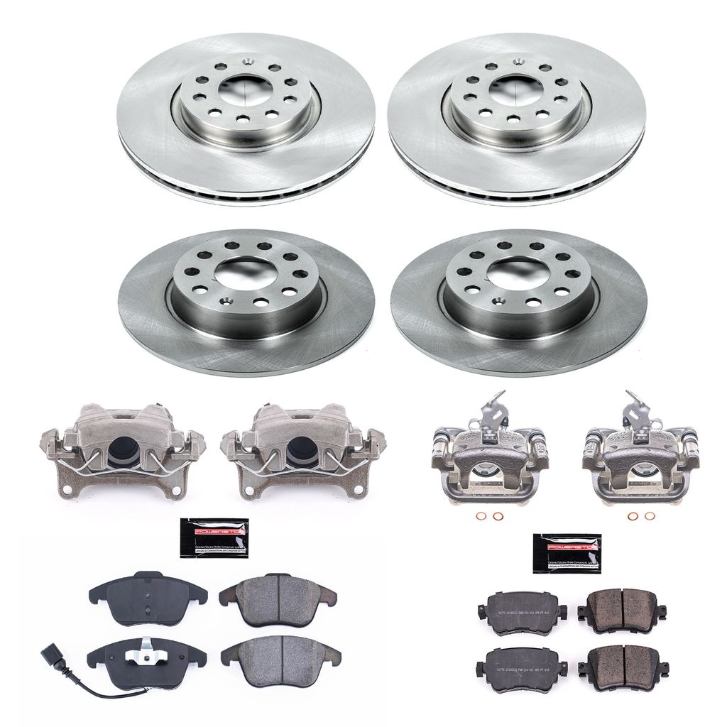 PowerStop KCOE7501 - OE Stock Replacement Brake Pad, Rotor and Caliper Kit
