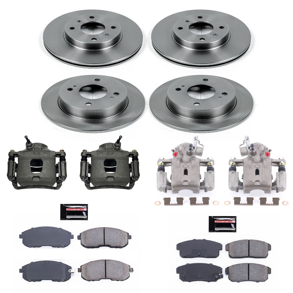 PowerStop KCOE751 - OE Stock Replacement Brake Pad, Rotor and Caliper Kit