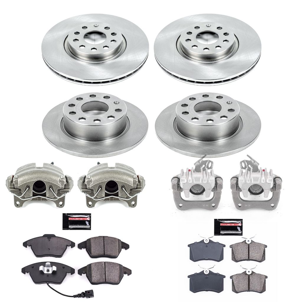 PowerStop KCOE7530 - OE Stock Replacement Brake Pad, Rotor and Caliper Kit