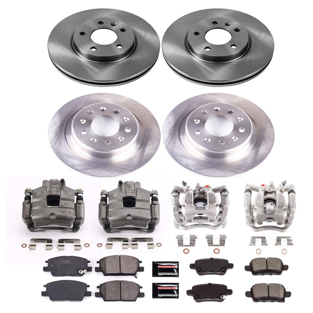 PowerStop KCOE7564 - OE Stock Replacement Brake Pad, Rotor and Caliper Kit