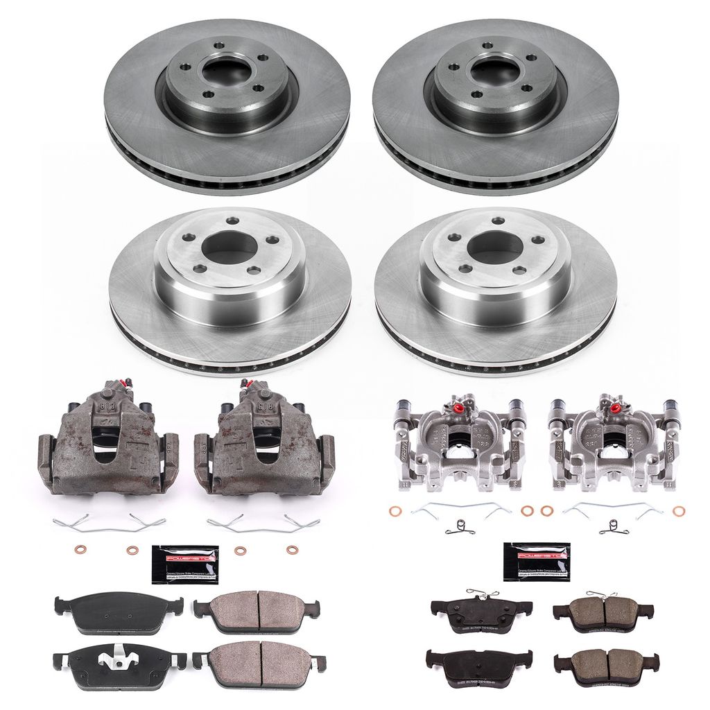 PowerStop KCOE7569 - OE Stock Replacement Brake Pad, Rotor and Caliper Kit