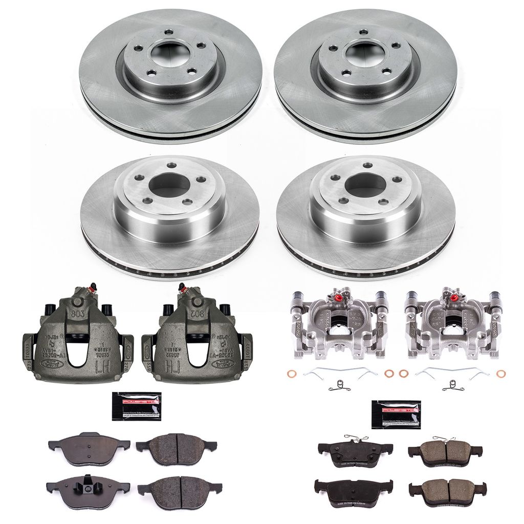 PowerStop KCOE7571 - OE Stock Replacement Brake Pad, Rotor and Caliper Kit