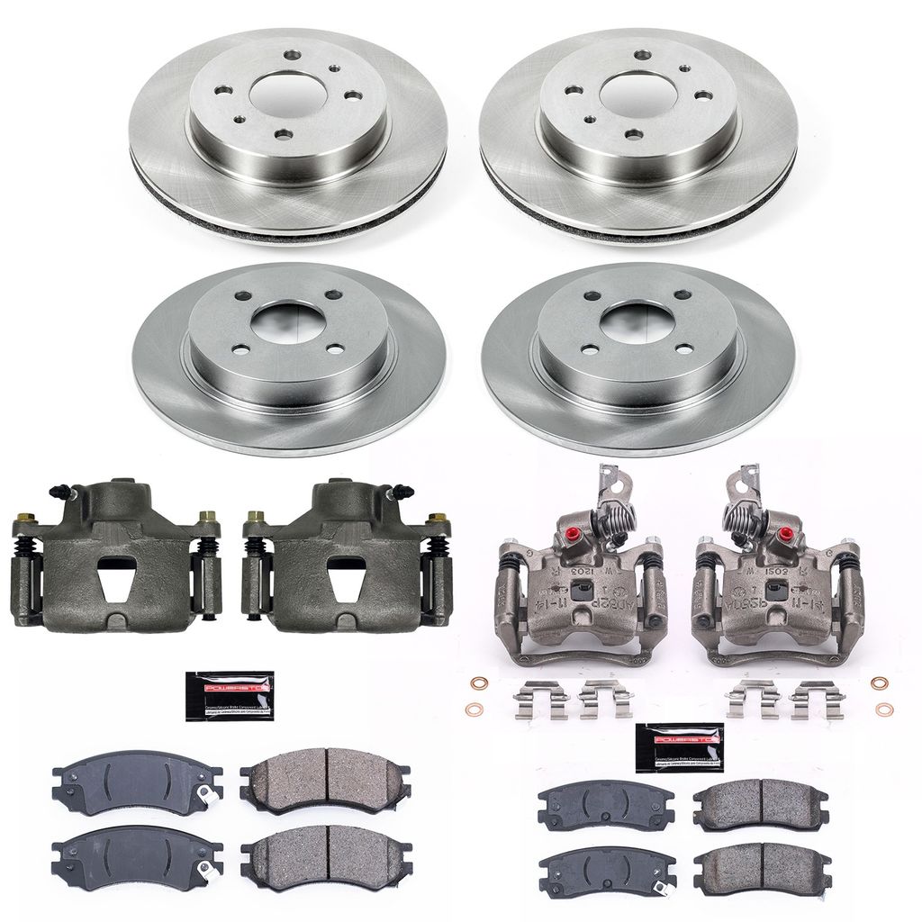 PowerStop KCOE7630 - OE Stock Replacement Brake Pad, Rotor and Caliper Kit