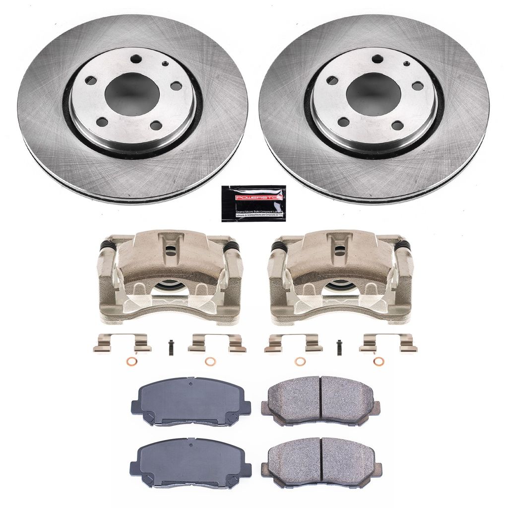 PowerStop KCOE7689 - OE Stock Replacement Brake Pad, Rotor and Caliper Kit