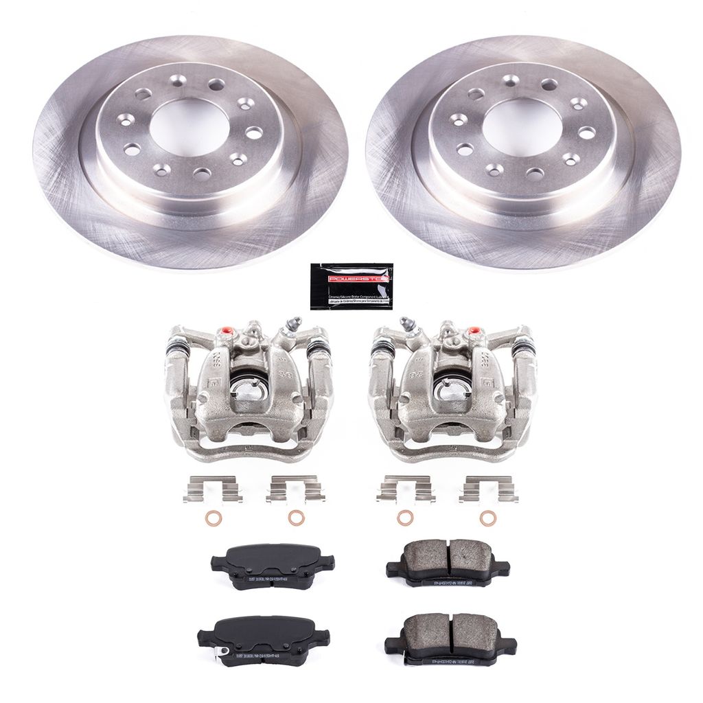 PowerStop KCOE7717 - OE Stock Replacement Brake Pad, Rotor and Caliper Kit