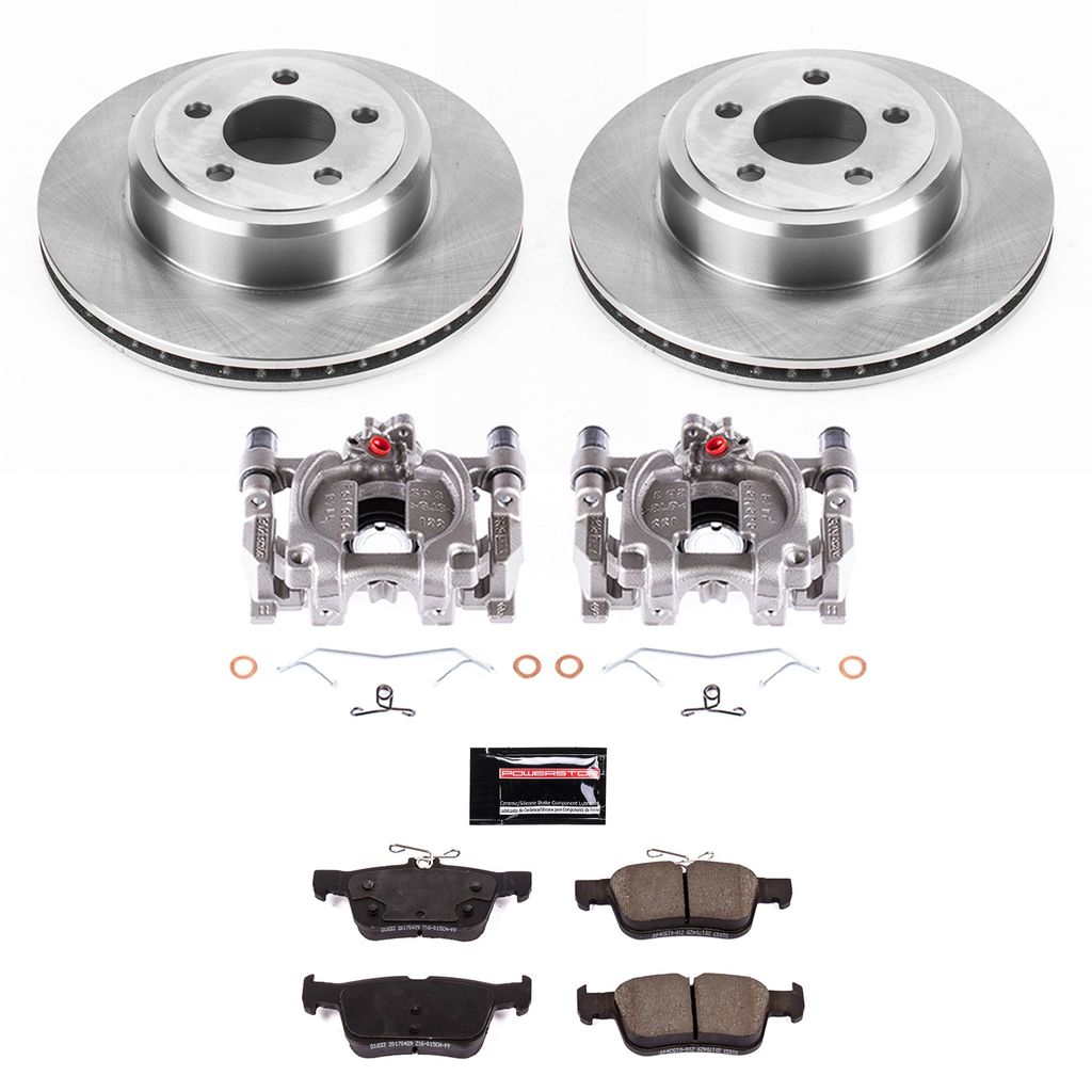 PowerStop KCOE7723 - OE Stock Replacement Brake Pad, Rotor and Caliper Kit
