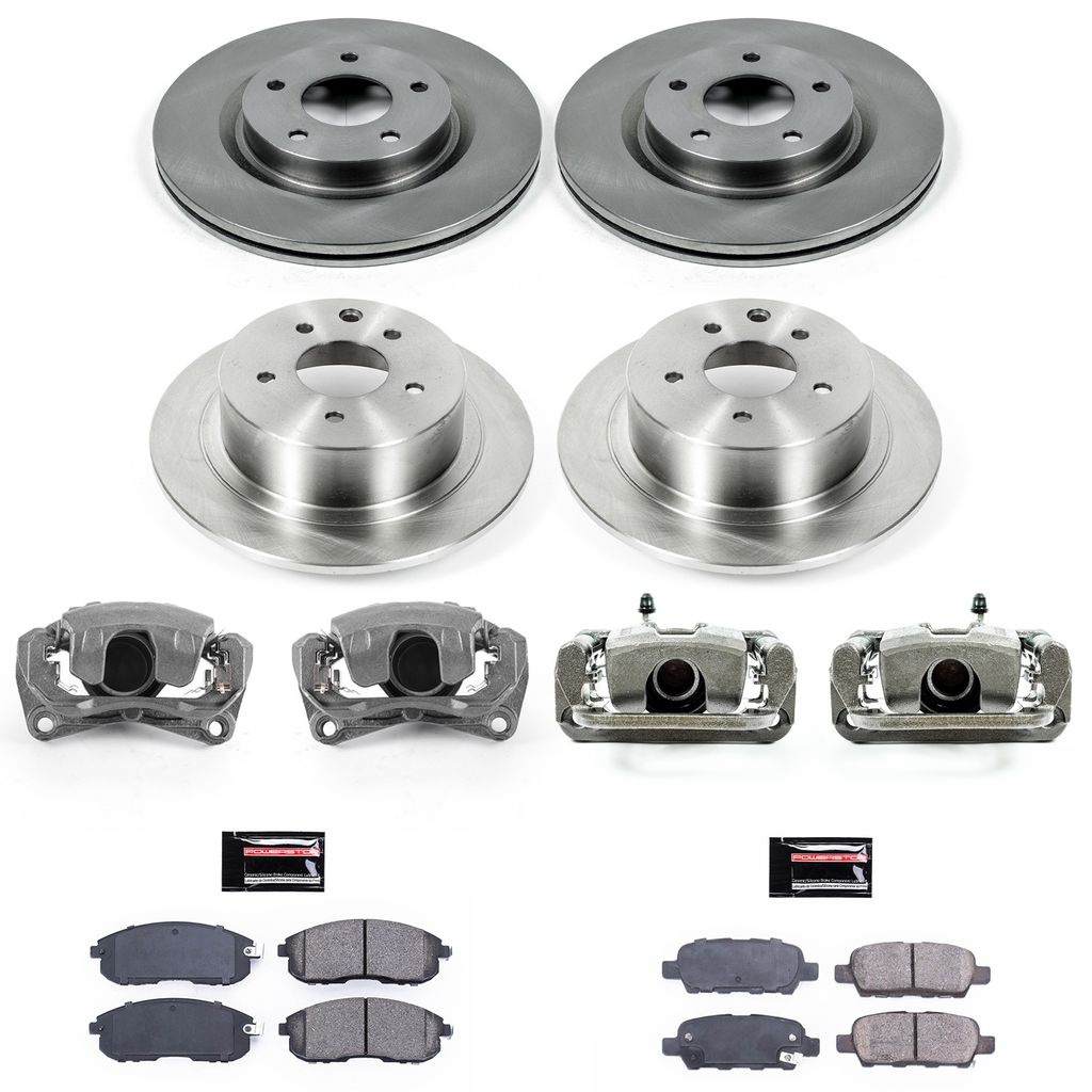 PowerStop KCOE7865 - OE Stock Replacement Brake Pad, Rotor and Caliper Kit