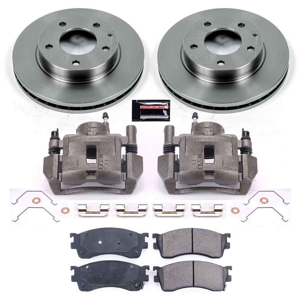 PowerStop KCOE788 - OE Stock Replacement Brake Pad, Rotor and Caliper Kit