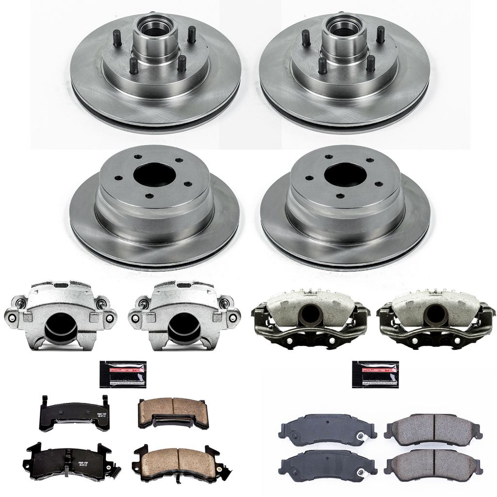 PowerStop KCOE7913 - OE Stock Replacement Brake Pad, Rotor and Caliper Kit