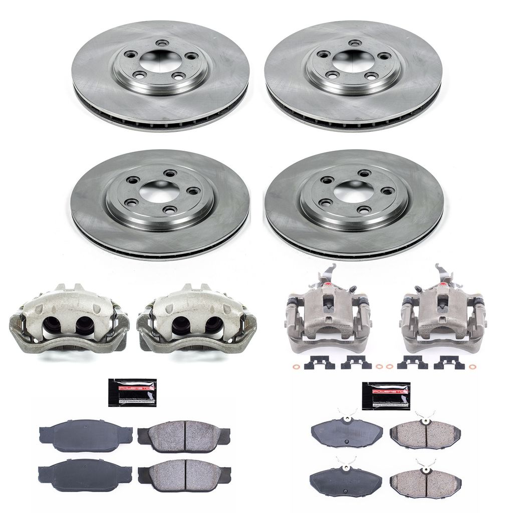 PowerStop KCOE7937A - OE Stock Replacement Brake Pad, Rotor and Caliper Kit