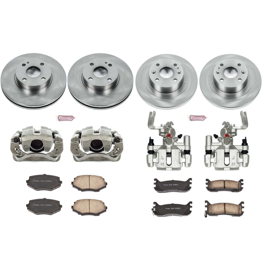 PowerStop KCOE794 - OE Stock Replacement Brake Pad, Rotor and Caliper Kit