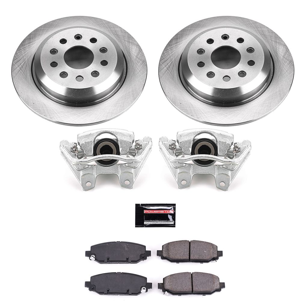 PowerStop KCOE7942 - OE Stock Replacement Brake Pad, Rotor and Caliper Kit