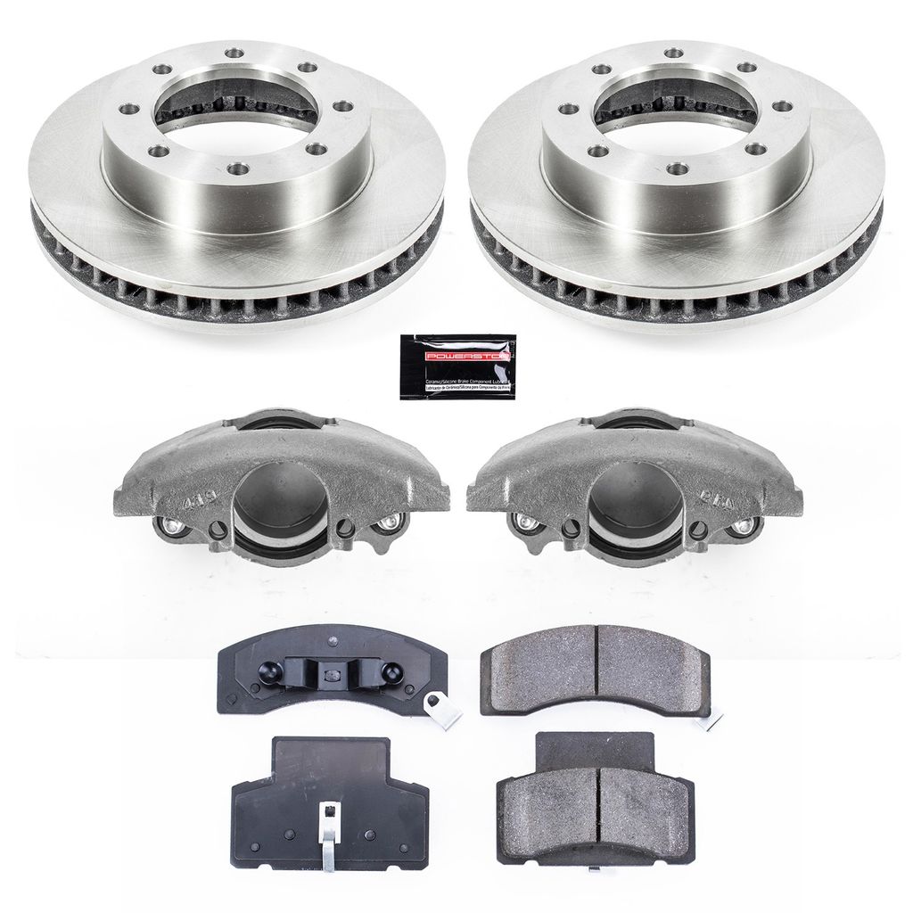 PowerStop KCOE7946 - OE Stock Replacement Brake Pad, Rotor and Caliper Kit