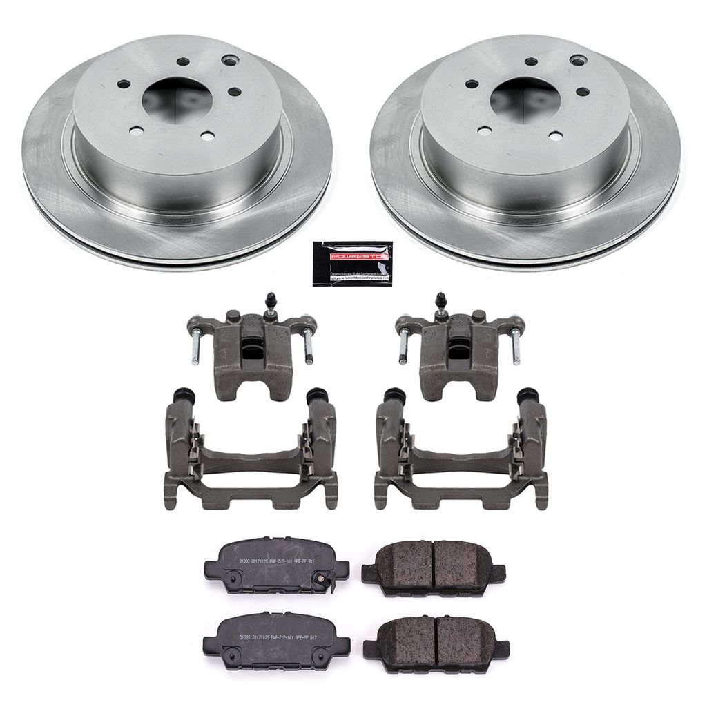 PowerStop KCOE8021 - OE Stock Replacement Brake Pad, Rotor and Caliper Kit