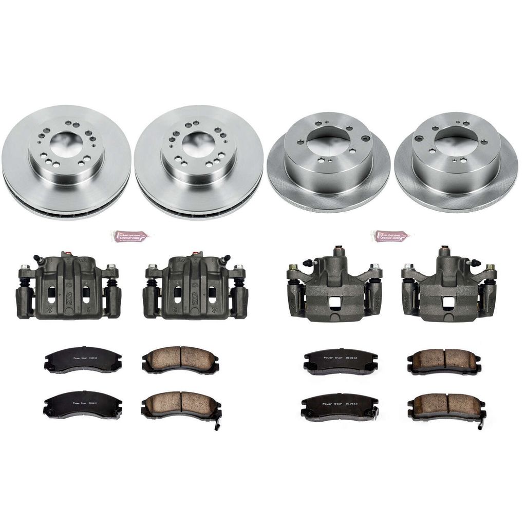 PowerStop KCOE802A - OE Stock Replacement Brake Pad, Rotor and Caliper Kit