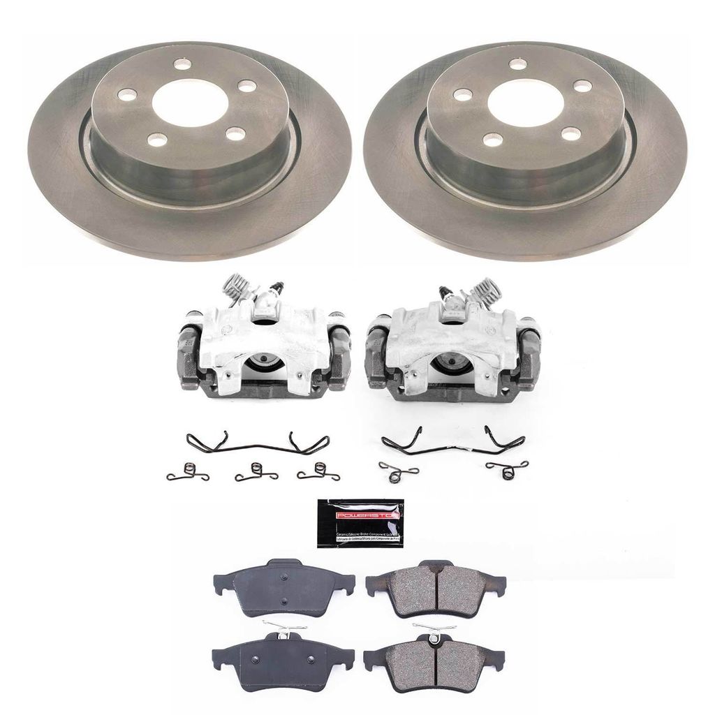 PowerStop KCOE8176 - OE Stock Replacement Brake Pad, Rotor and Caliper Kit