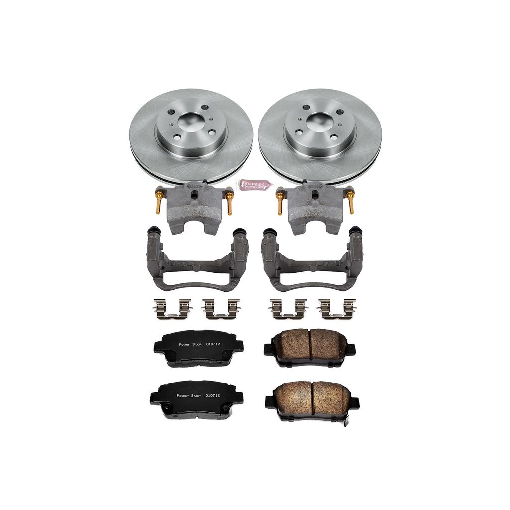 PowerStop KCOE821 - OE Stock Replacement Brake Pad, Rotor and Caliper Kit