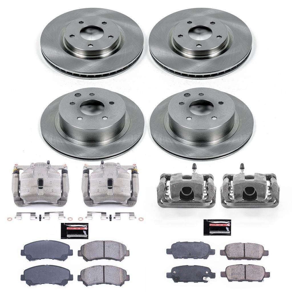 PowerStop KCOE8268 - OE Stock Replacement Brake Pad, Rotor and Caliper Kit