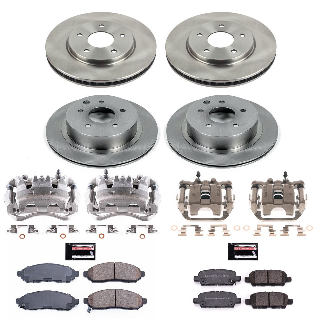 PowerStop KCOE8272 - OE Stock Replacement Brake Pad, Rotor and Caliper Kit