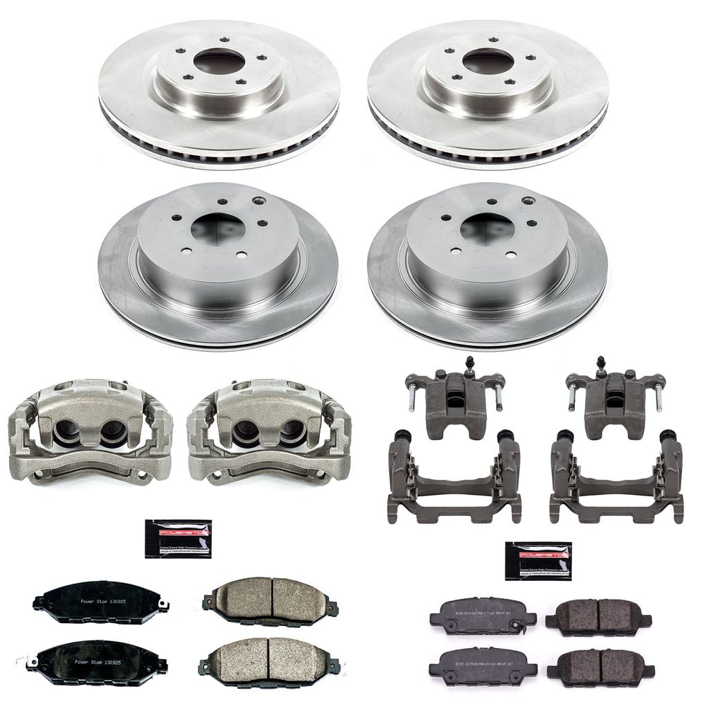 PowerStop KCOE8347 - OE Stock Replacement Brake Pad, Rotor and Caliper Kit