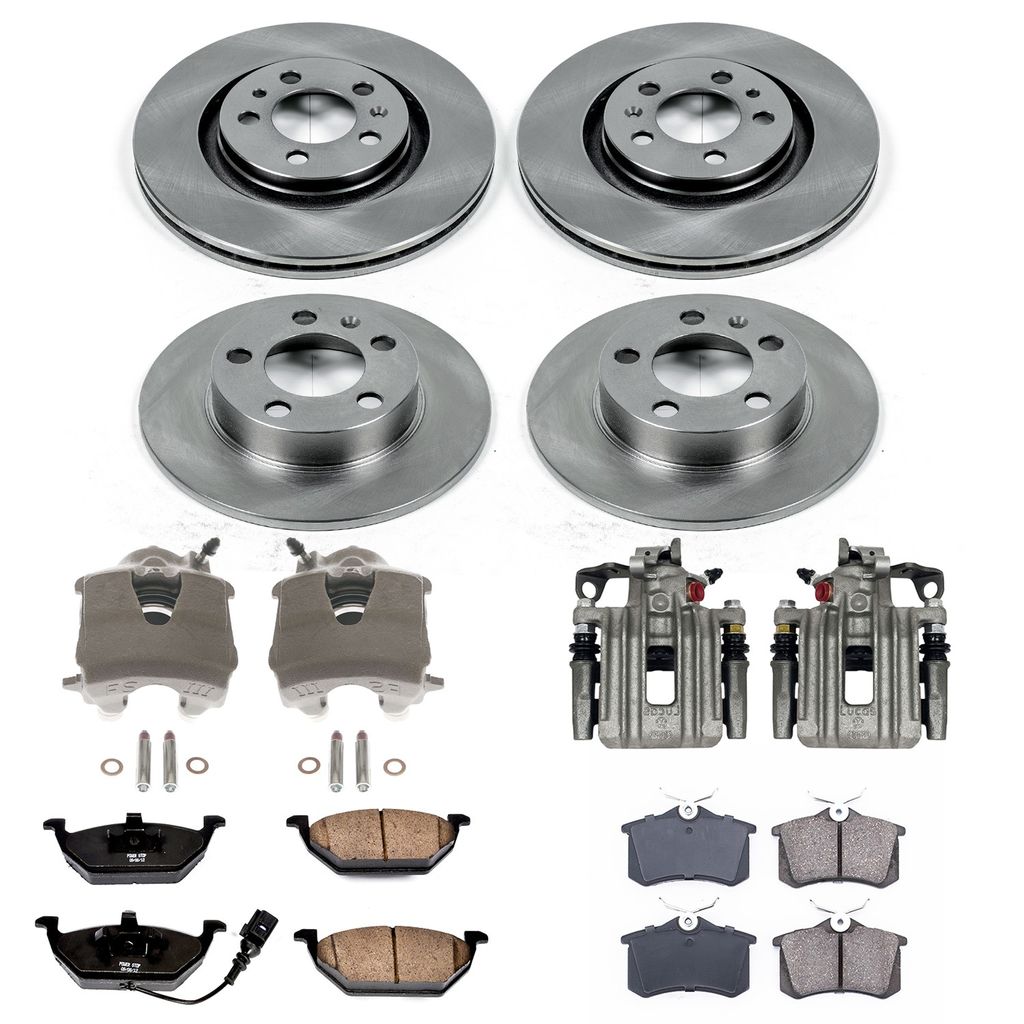 PowerStop KCOE840A - OE Stock Replacement Brake Pad, Rotor and Caliper Kit